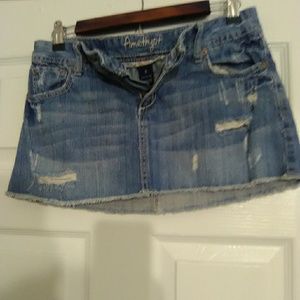 Short demin skirt